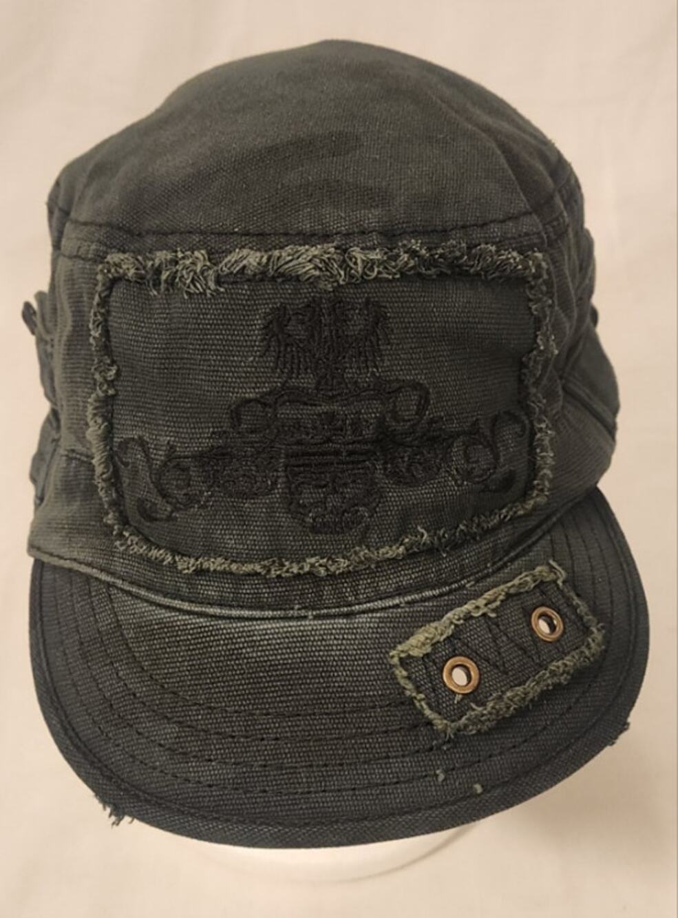 HEADERS Distressed Military Cadet Cap NWT Black Army Style Hat